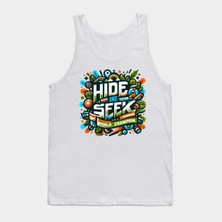 "Hide and Seek Champion" - Playful Camouflage Design Tank Top